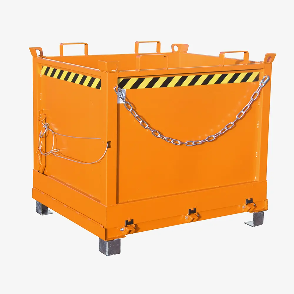 Produktbild von tigerhebezeuge klappbodenbehaelter orange lackiert typ FB 1000 ORANGE 01 x