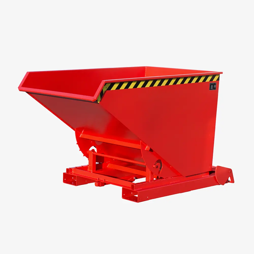 Produktbild von tigerhebezeuge automatischer kippbehaelter rot lackiert typ 4A 1200 ROT 01 x