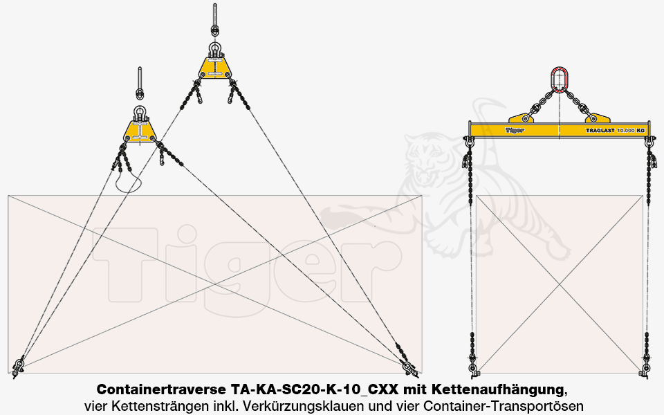 Produktbild von containertraverse mit anschlagketten ta ka sc20