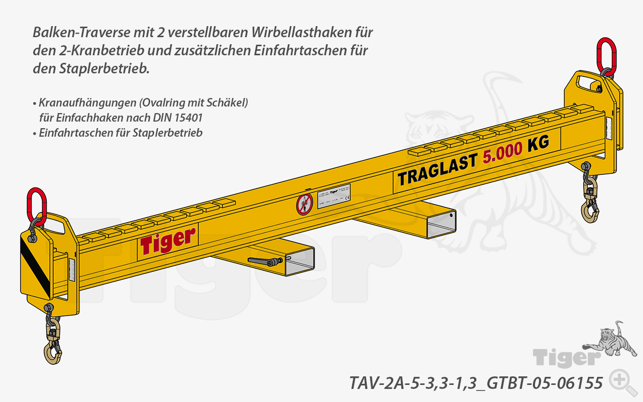 Produktbild von lasttraverse 2kran stapler tav 2a 5 3 3 1 3 gtbt 05 06155