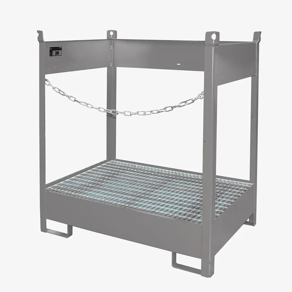 Produktbild von tigerhebezeuge fass stapelpalette grau lackiert typ FSP 2 GRAU 01 x