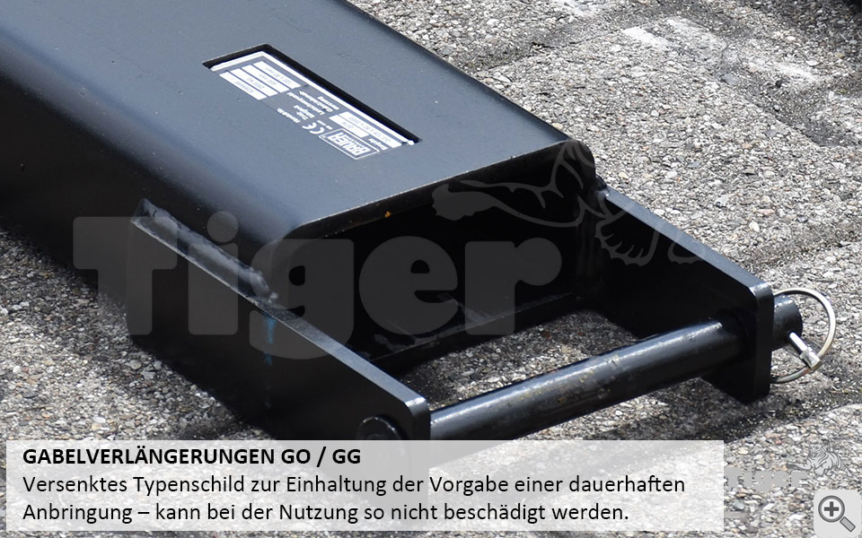 2. Produktbild zu gabelverlaengerungen go gg typenschild