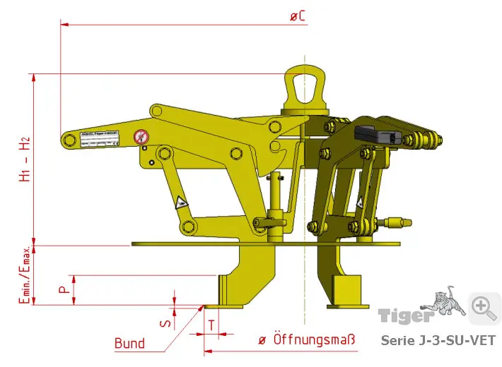 Zum Vergrößern anklicken Technisches Bild für innengreifer-j-3-su-vet-zeichnung