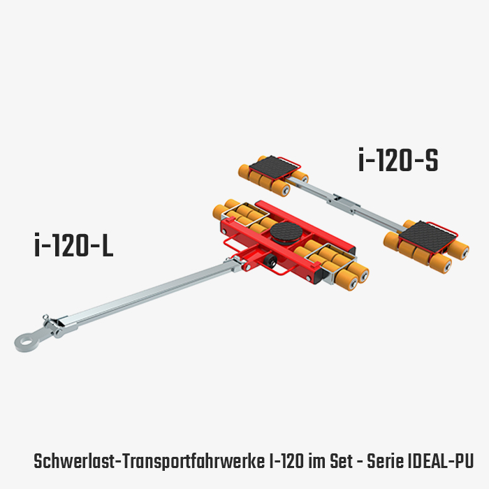 2. Produktbild zu tigerhebzeuge schwerlastfahrwerk schwerlast transportfahrwerk mit pu rollen im set 120L+S