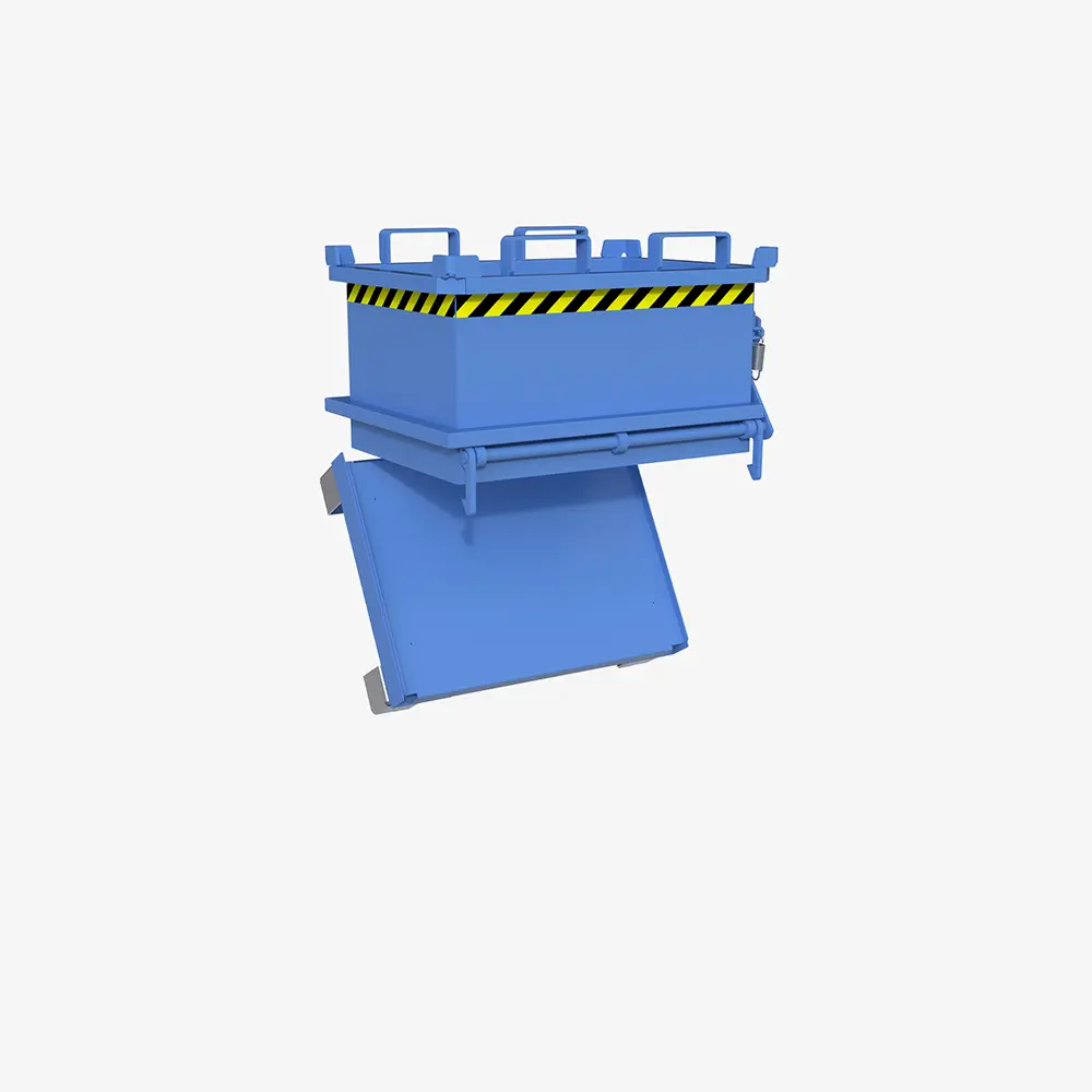 Produktbild von tigerhebezeuge klappbodenbehaelter blau lackiert typ MSB 150 BLAU 01 x
