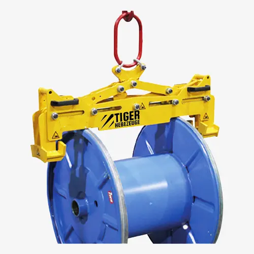 Produktbild von Spulengreifer - Tiger Hebegreifer zum Kranen stehender Maschinenspulen tiger-spulengreifer-hebegreifer-fuer-maschinenspulen-serie-KG-SU