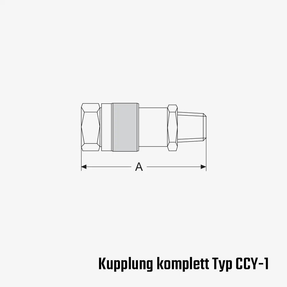 Technisches Bild für tigerhebezeuge-hydraulik-zubehoer-typ-kupplung-komplett-typ-CCY-1-zeichnung