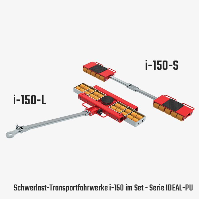 2. Produktbild zu tigerhebzeuge schwerlastfahrwerk schwerlast transportfahrwerk mit pu rollen set I 150 S+L