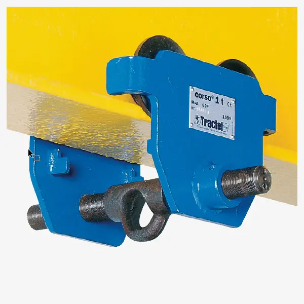 Produktbild von Handfahrwerk corso - Rollkatze zum Verfahren von Lasten am Kranträger tigerhebezeuge-rollfahrwerk-serie-rkc-corso-laufkatze