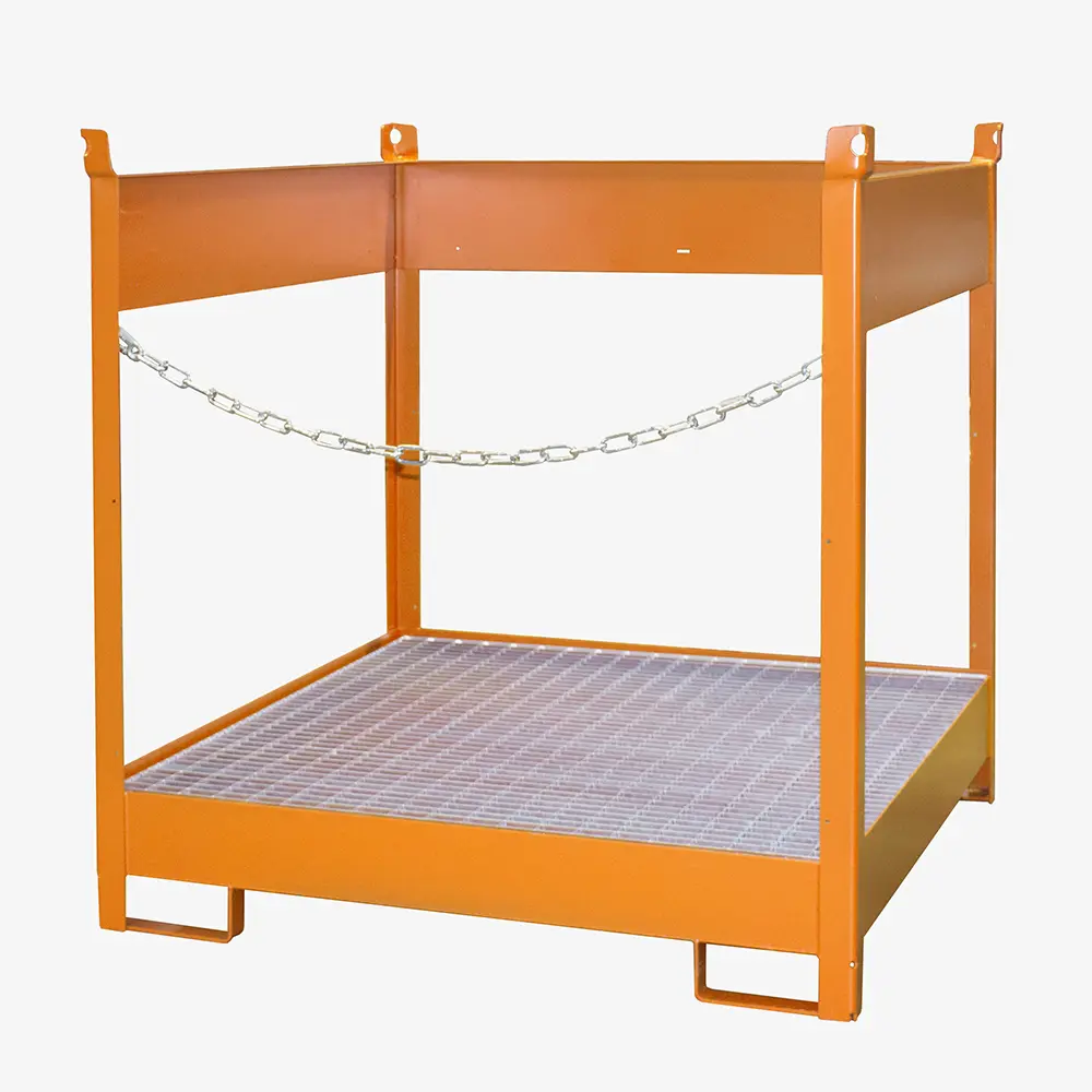 Produktbild von tigerhebezeuge fass stapelpalette orange lackiert typ FSP 4 ORANGE 01 x
