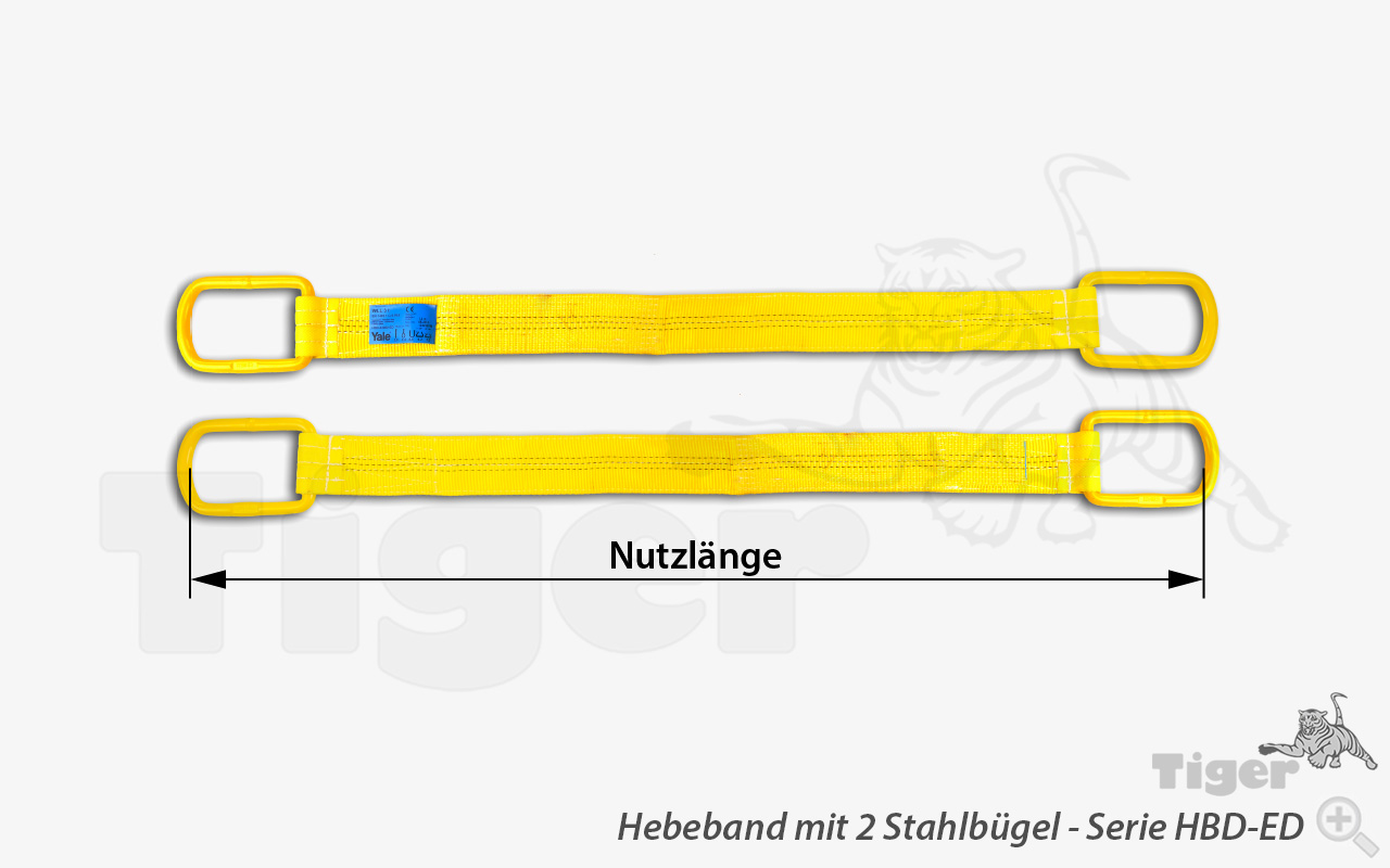 Technisches Bild von PES-Hebeband mit 2 Stahlbügeln 2-lagig genäht Technisches Bild für hebeband-mit-stahlbuegel-hbd-ed