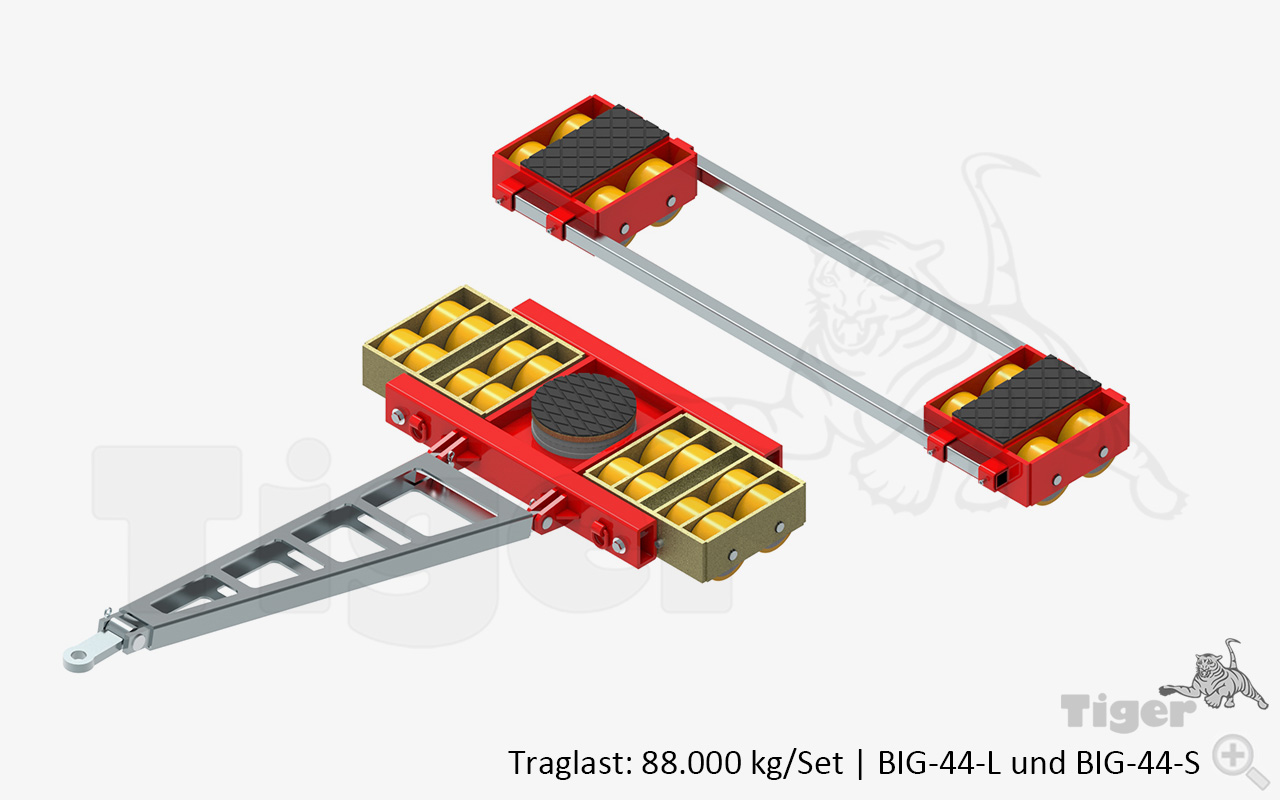 2. Produktbild zu transportfahrwerke big 44 set 88000kg 1
