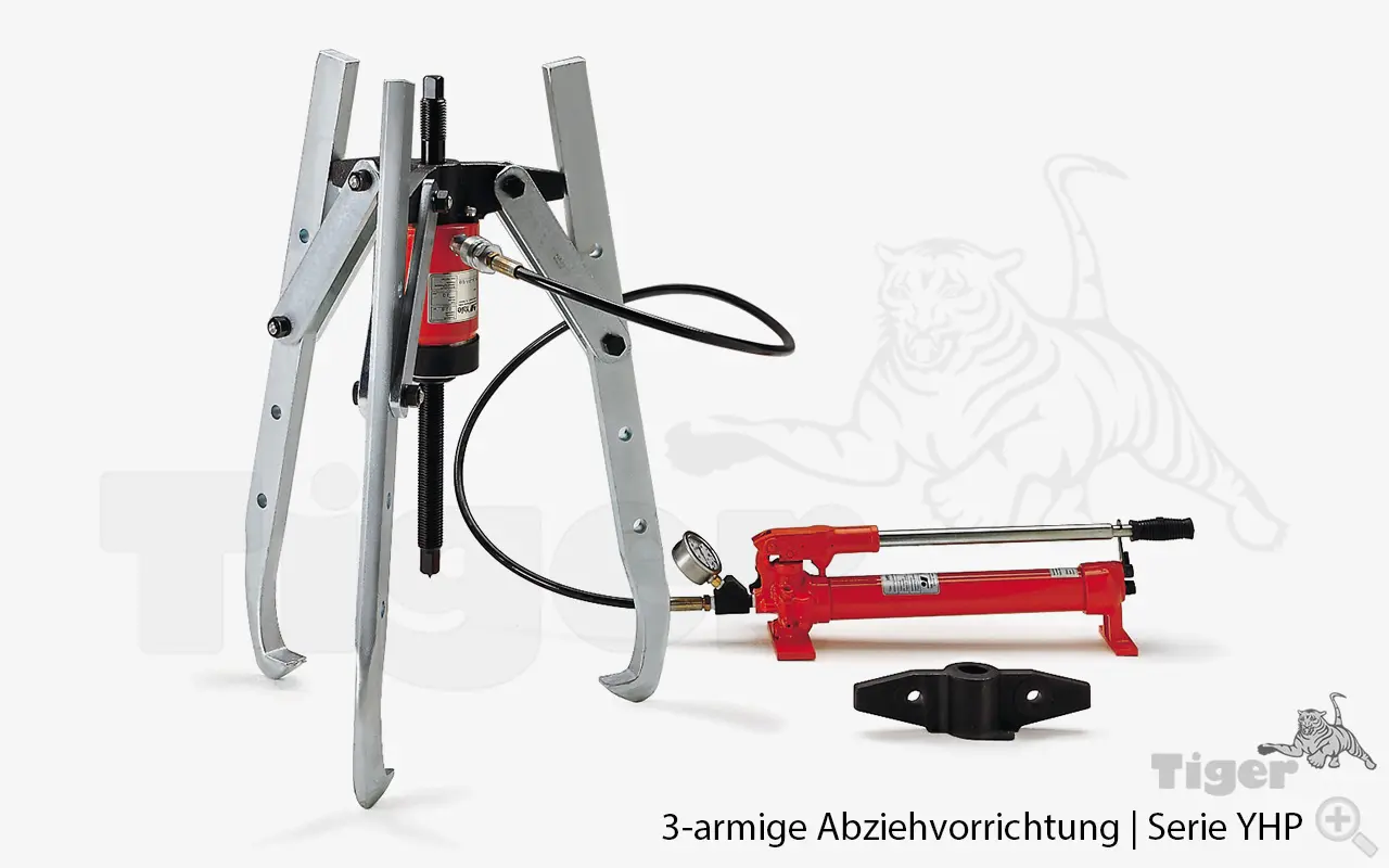 Produktbild von Hydraulische Abziehvorrichtung – Hydraulik-Abzieher Komplettsatz Set mit Koffer 3-armige-abziehvorrichtung-yhp