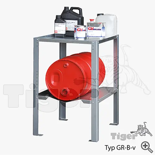 Produktbild von Gebinderegal, verzinkt zur sicheren Lagerung von Kleingebinden u. ä. gebinderegal-gr-b-v