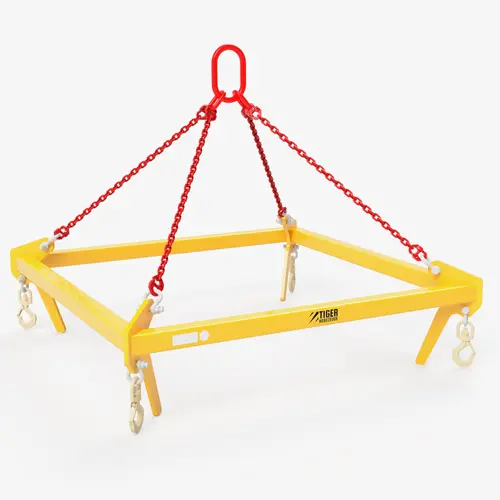 Produktbild von Rahmentraversen - Krantraverse mit Wirbellasthaken u. Kettenaufhängung Serie TSF-Q tiger-rahmentraverse-serie-TSF-Q