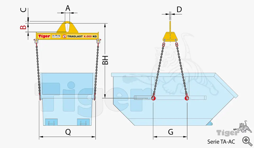 Zum Vergrößern anklicken Technisches Bild für container-krantraverse-ta-ac-zeichnung1