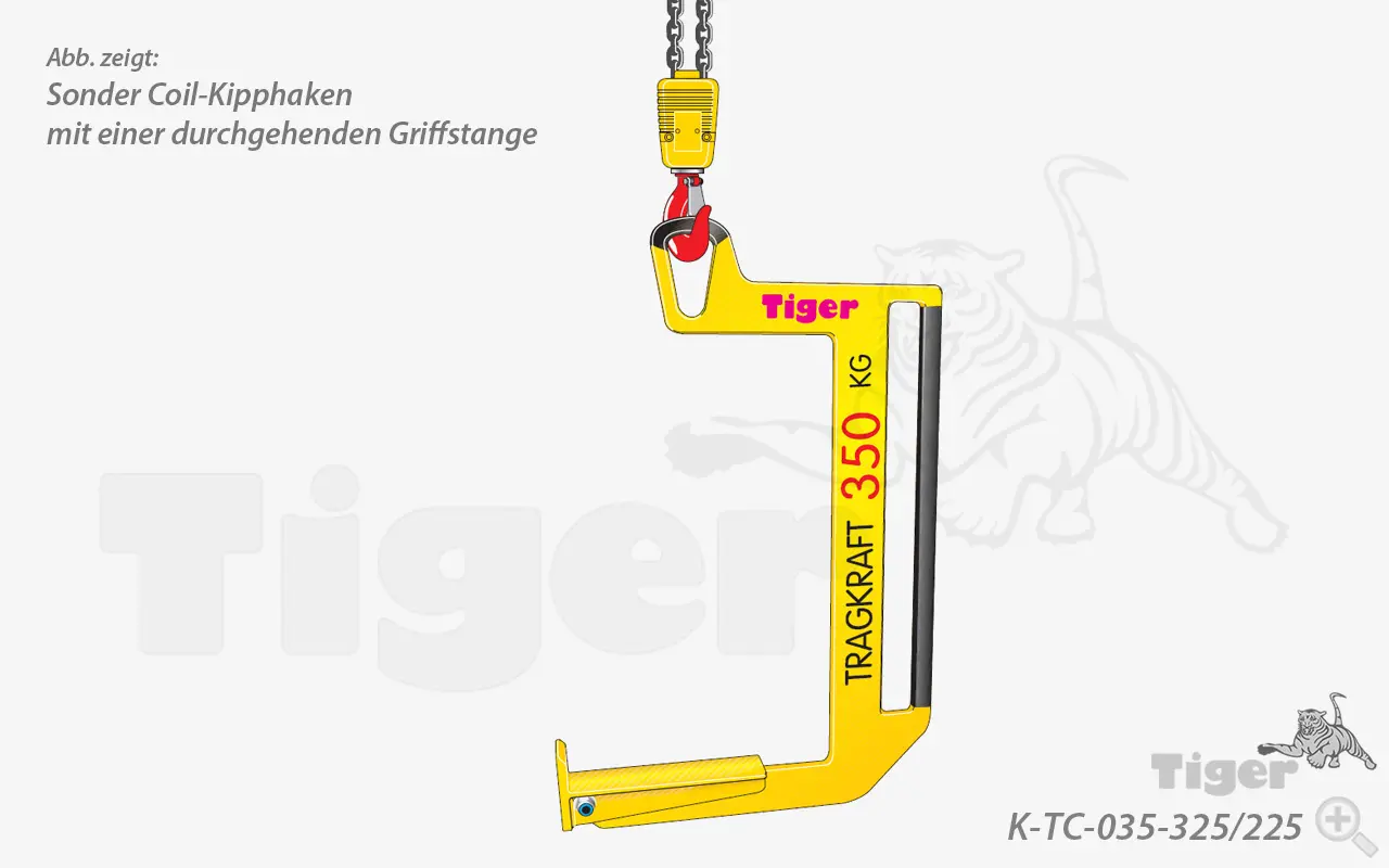 Produktbild von Tiger Sonder-Coil-Kipphaken zum Aufrichten und Ablegen von Coils Serie Sonder-K-TC tiger-coil-kipphaken-k-tc-035