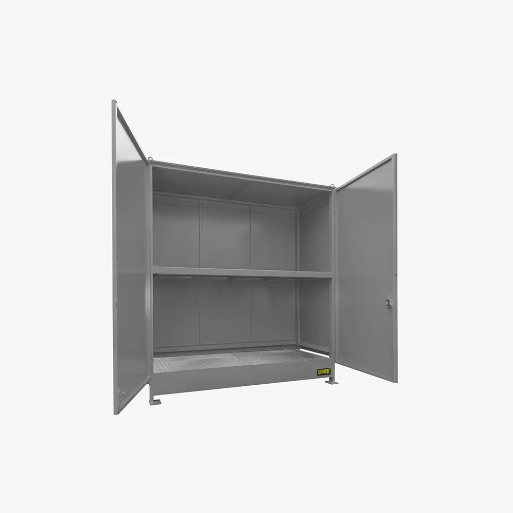 Produktbild von tigerhebezeuge regalcontainer grau lackiert typ cen 29 2 ibc grau 03 x