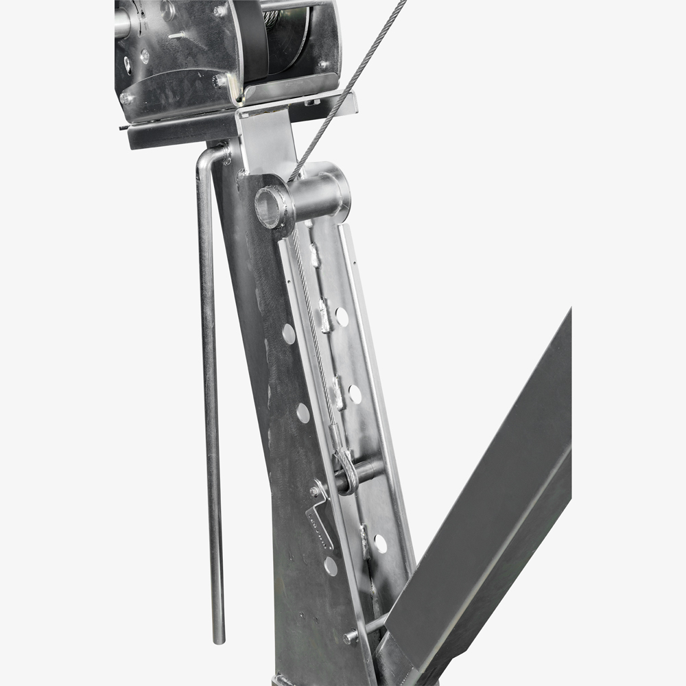 Drehkran Davit – modularer 360° Outdoor-Schwenkkran mit Seilwinde