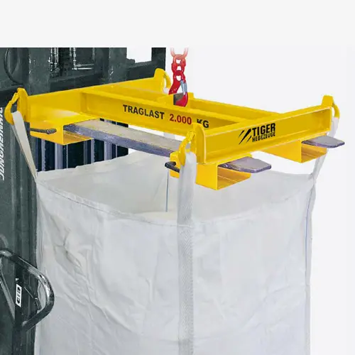Produktbild von Tiger Big-Bag-Traverse mit Staplertaschen zum Transport und Entleerung von BigBag-Säcken mit Kran und Stapler tigerhebezeuge-stapler-bigbag-traverse-staplertraverse-fuer-big-bag-serie-BBQ-GT