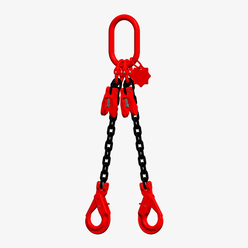 Produktbild von 2-Strang-Kettengehänge GK8 Self-Lock, kürzbar - Anschlagkette mit 2 Self-Locking-Lasthaken und Verkürzern tigerhebezeuge-anschlagketten-serie-hk-220-v-GK8-kuerzbares-2-strang-kettengehaenge-mit-self-locking-lasthaken