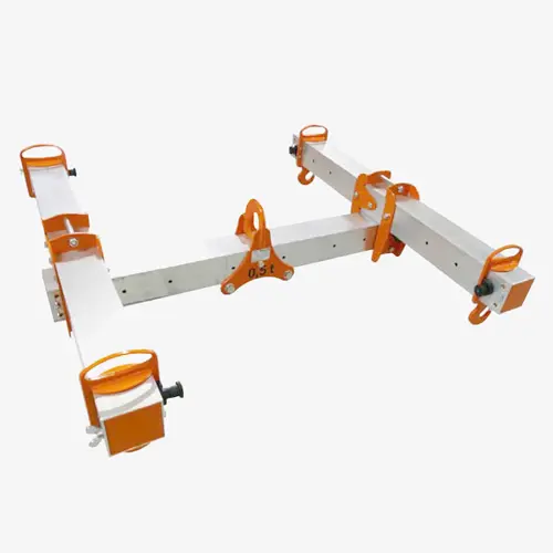 Produktbild von Alu-Hakentraversen mit Brennhaken - Leichtbau-H-Traverse, verstellbar tigerhebezeuge-alu-quertraversen-h-traversen-verstellbar-serie-A-HTVW