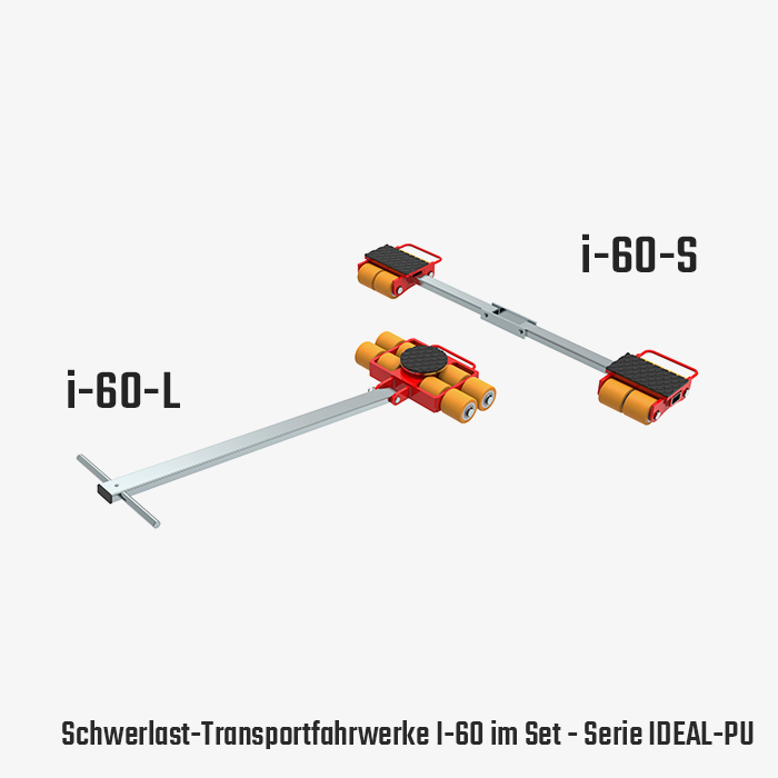 2. Produktbild zu tigerhebzeuge schwerlastfahrwerk schwerlast transportfahrwerk mit pu rollen im set 60L+S