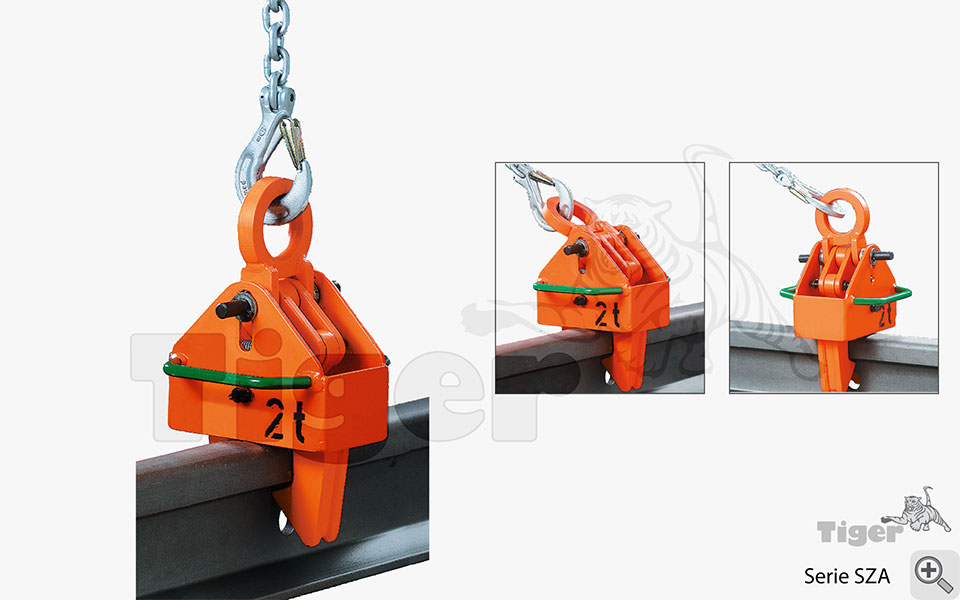 Produktbild von Automatik-Schienenzange - Schienen mit Kran und Bagger heben und ziehen automatik-schienenzange-sza-1