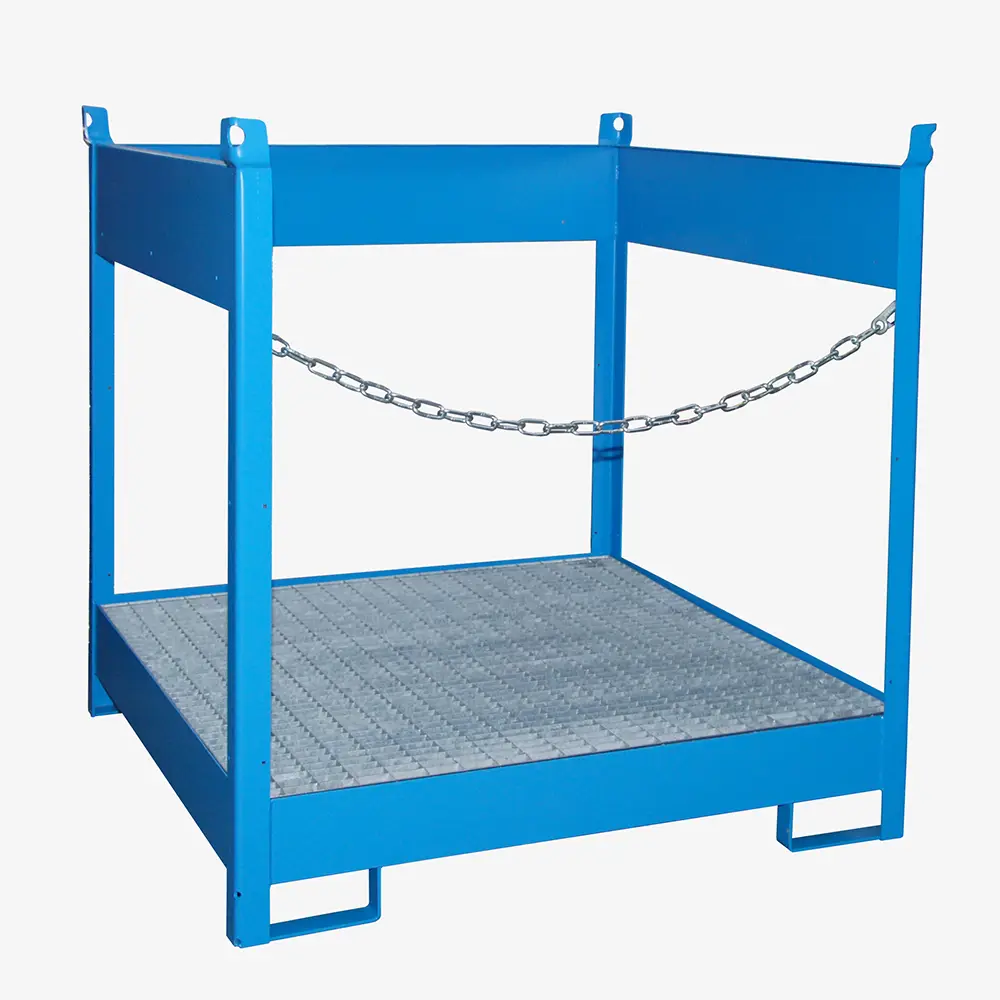 Produktbild von tigerhebezeuge fass stapelpalette blau lackiert typ FSP 4 BLAU 01 x