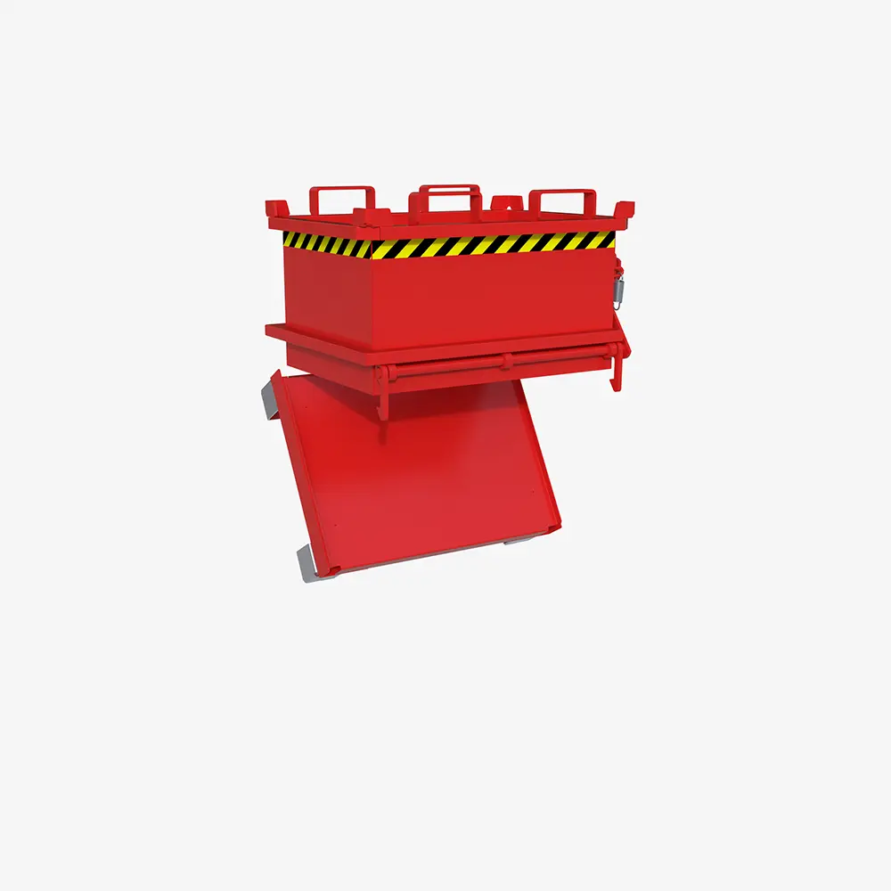 Produktbild von tigerhebezeuge klappbodenbehaelter rot lackiert typ MSB 150 ROT 01 x