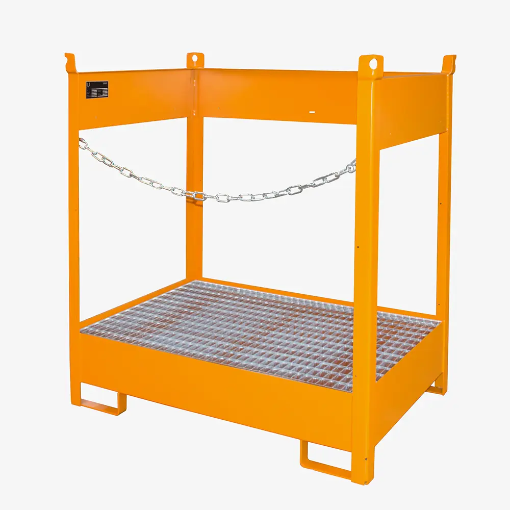 Produktbild von tigerhebezeuge fass stapelpalette orange lackiert typ FSP 2 ORANGE 02 x