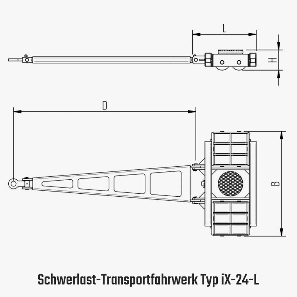Technisches Bild für tigerhebezeuge-schwerlast-transportfahrwerk-typ-iX-24-L-zeichnung