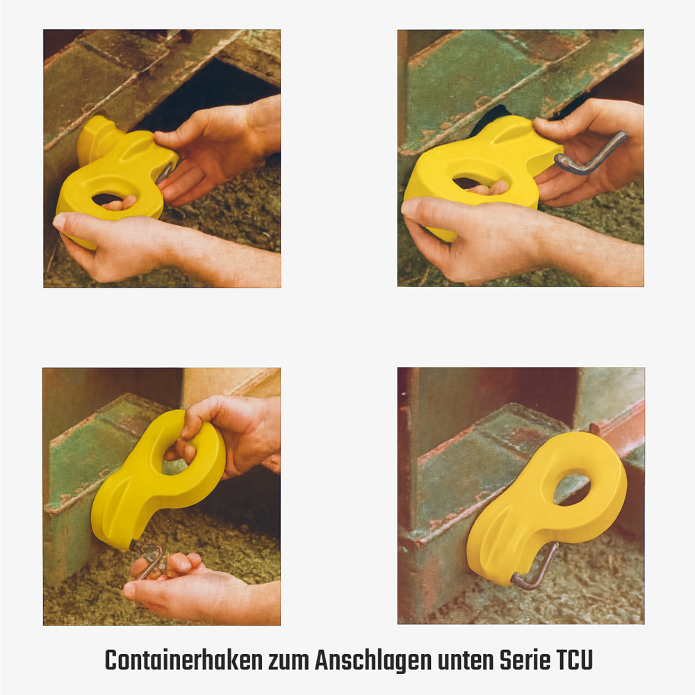2. Produktbild zu tigerhebezeuge containeroesen container anschlagpunkt unten serie containerhaken serie TCU anwendung