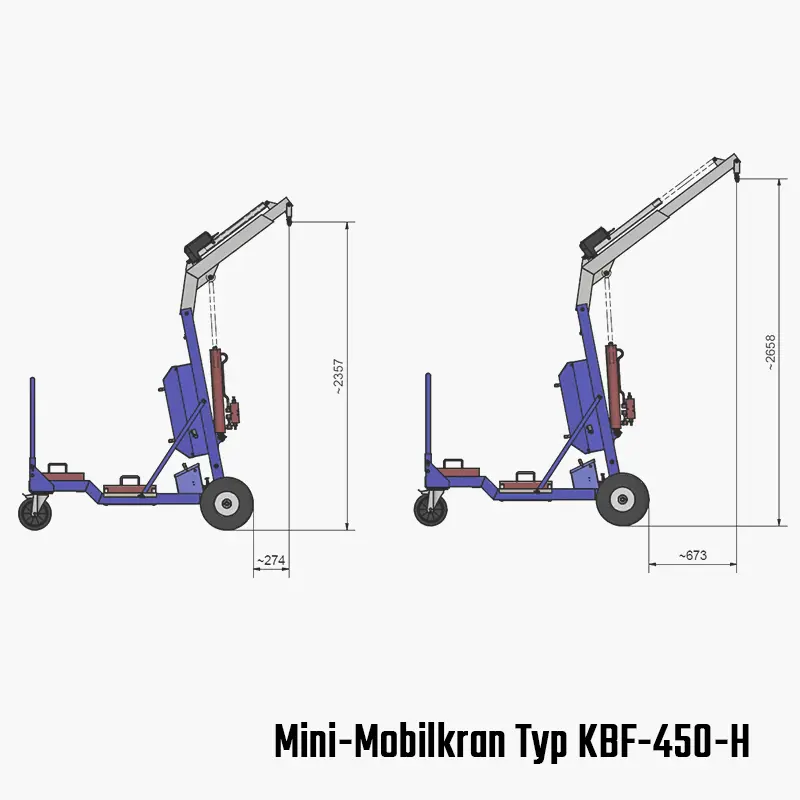 Technisches Bild für tigerhebezeuge-gegengewichts-leichtbaukran-kbf-elektrohydraulisch-typ-KBF-450-H-zeichnung2