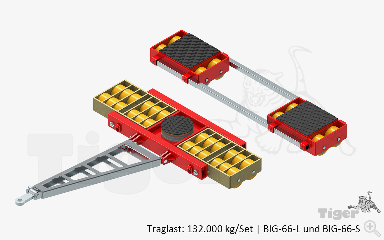 2. Produktbild zu transportfahrwerke big 66 set 132000kg 1
