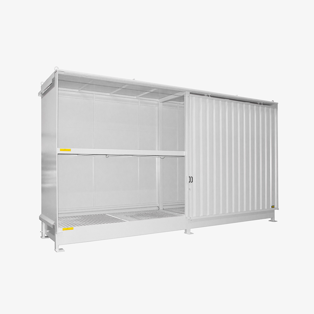 Produktbild von tigerhebezeuge regalcontainer grau weiss lackiert 