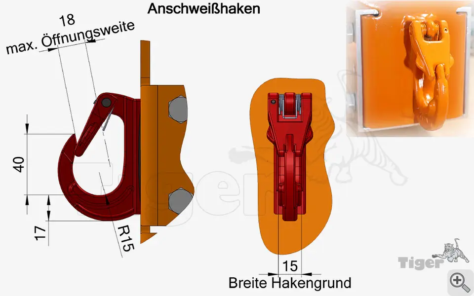 2. Produktbild zu anschweisshaken alu traverse 2. Produktbild zu anschweisshaken alu traverse