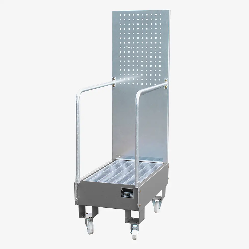 Produktbild von tigerhebezeuge fahrbare auffangwanne mit lochplattenwand grau lackiert typ LPW 60 3 GRAU 01 x