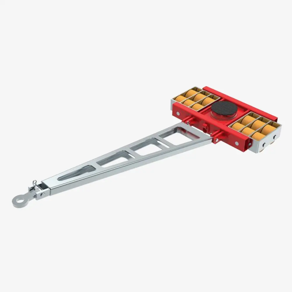 Produktbild von Schwerlast-Transportfahrwerke mit PU-Rollen zur 3-Punkt-Auflage TH: 180 mm tigerhebezeuge-schwerlast-transportfahrwerk-typ-iX-24-L
