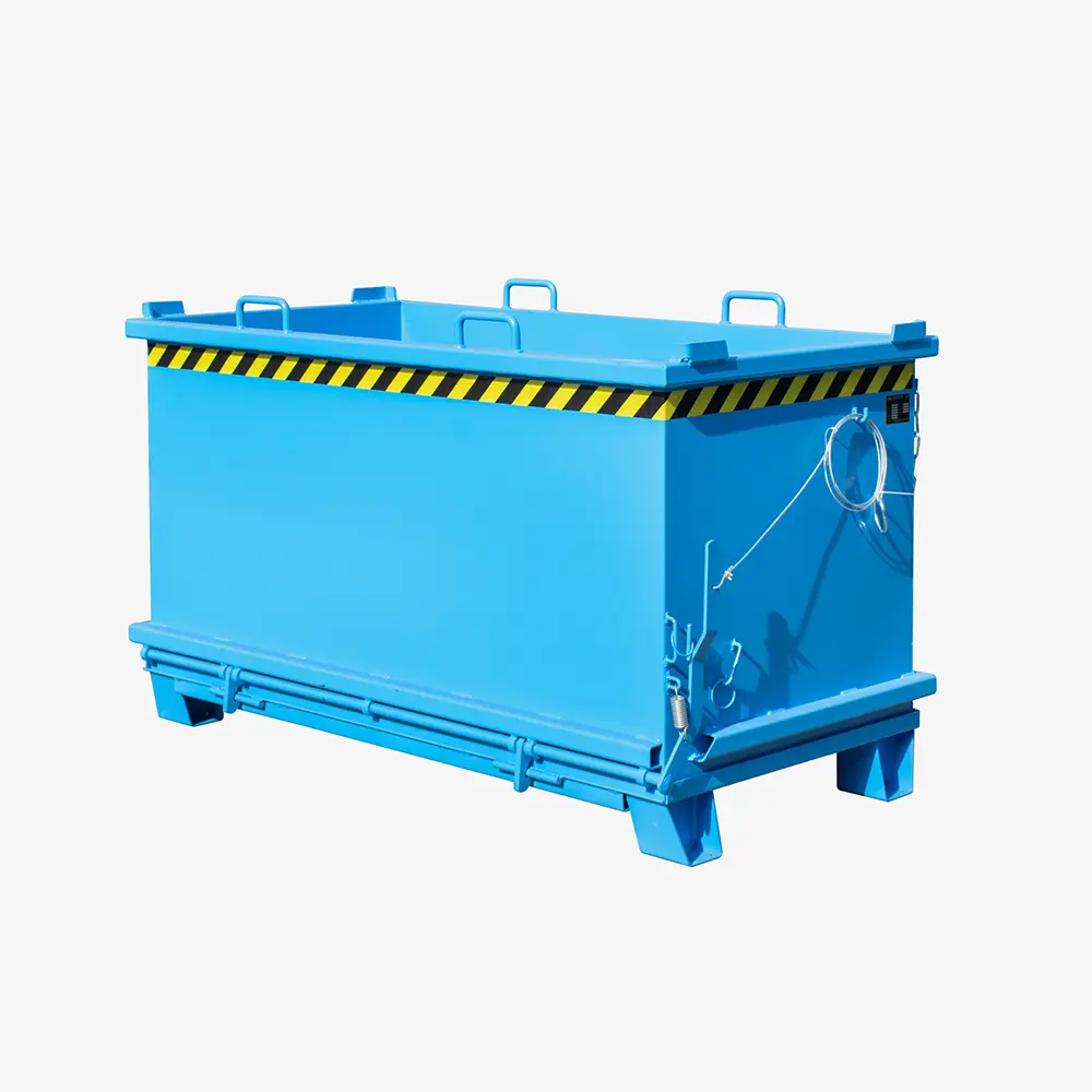 Produktbild von tigerhebezeuge klappbodenbehaelter blau lackiert typ SB 1500 BLAU 04 x