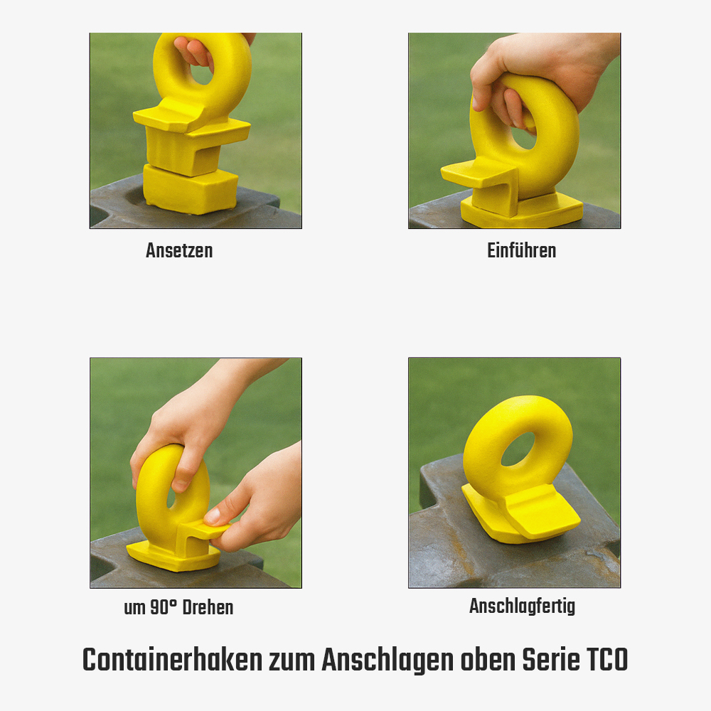 2. Produktbild zu tigerhebezeuge containeroesen container anschlagpunkt oben serie TCO im einsatz