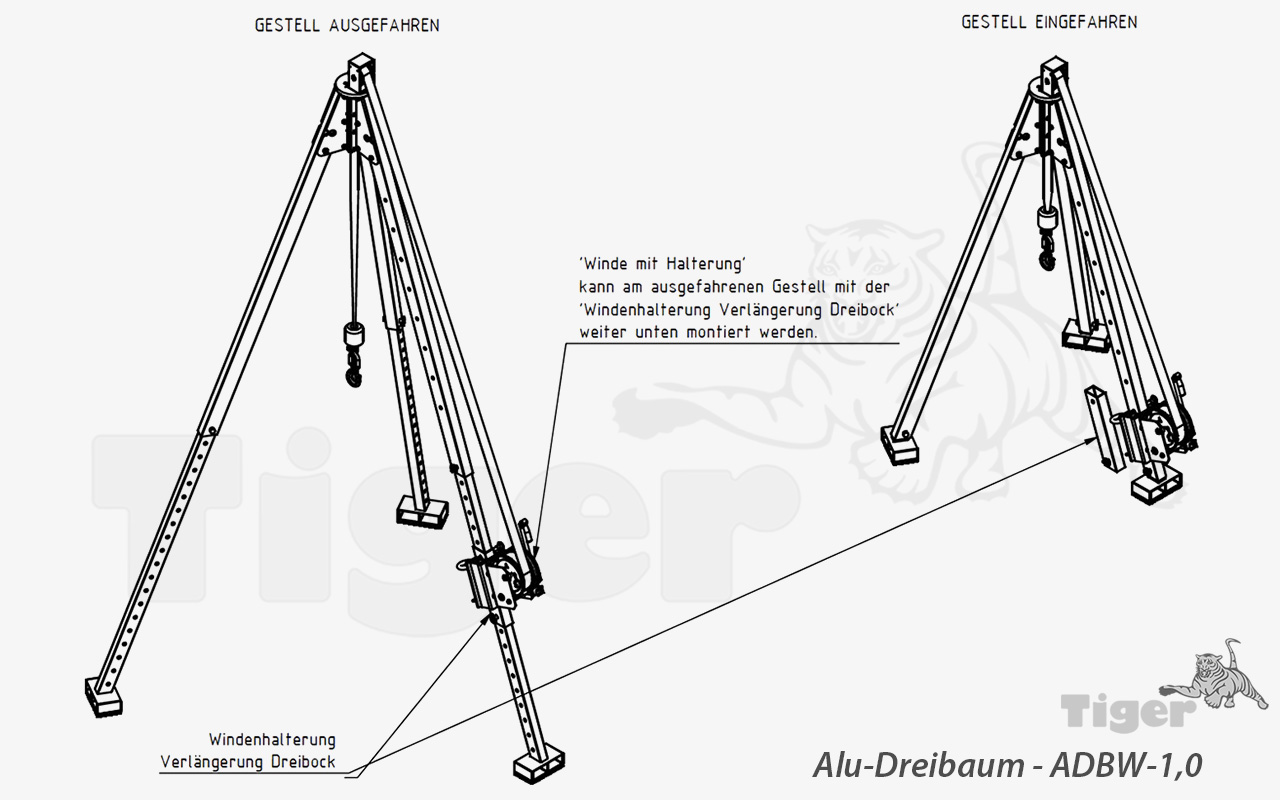 4. Produktbild zu alu-dreibaum-kran-adbw-zeichnung-3