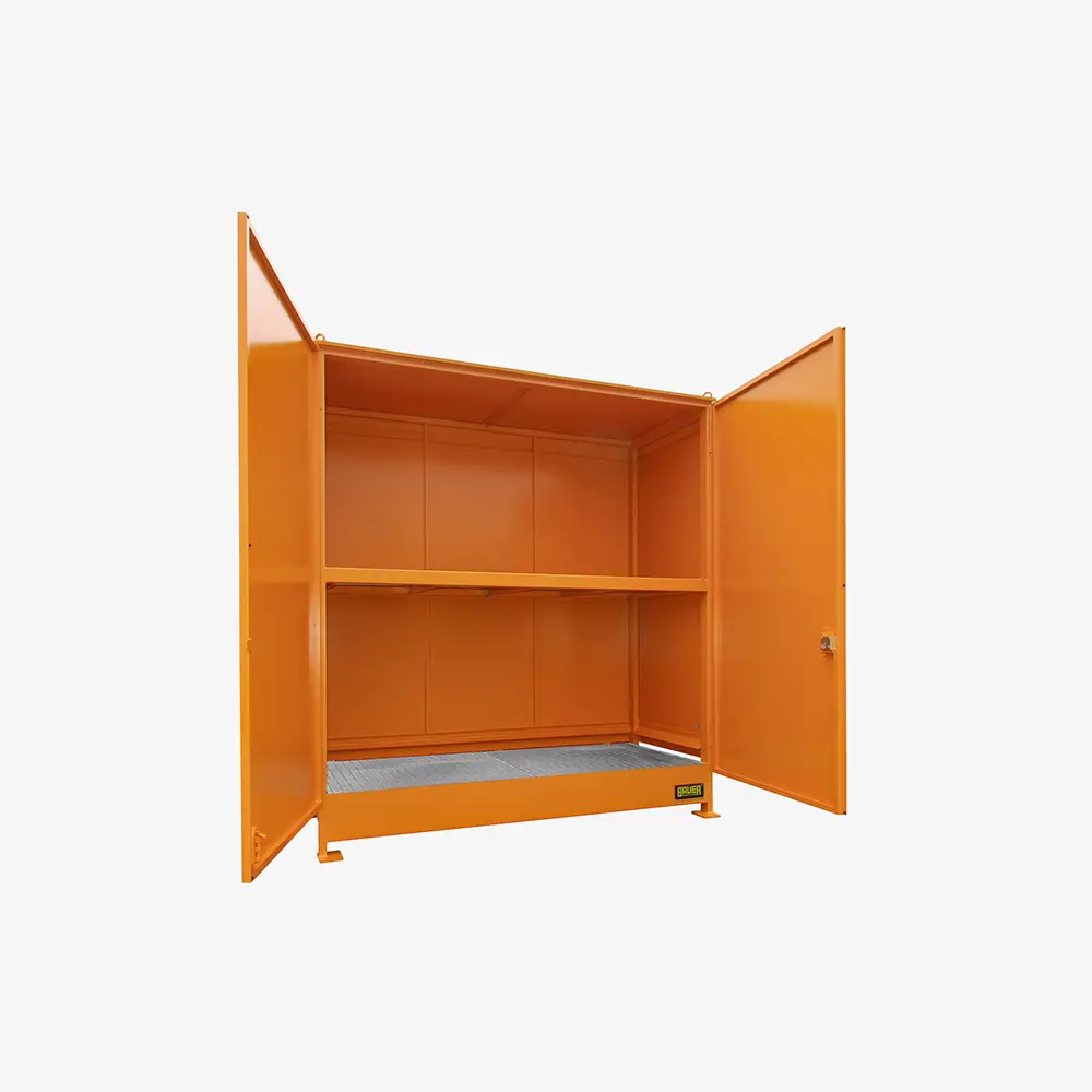 Produktbild von tigerhebezeuge regalcontainer orange lackiert typ cen 29 2 ibc orange 03 x