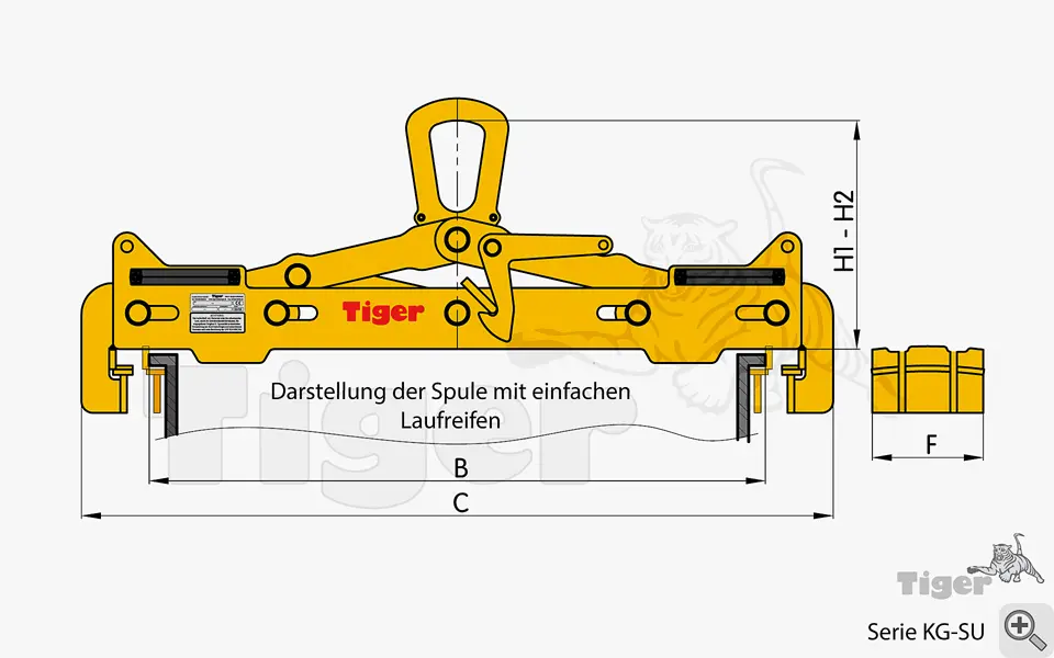 Zum Vergrößern anklicken Technisches Bild für spulen-hebegreifer-kg-su-3