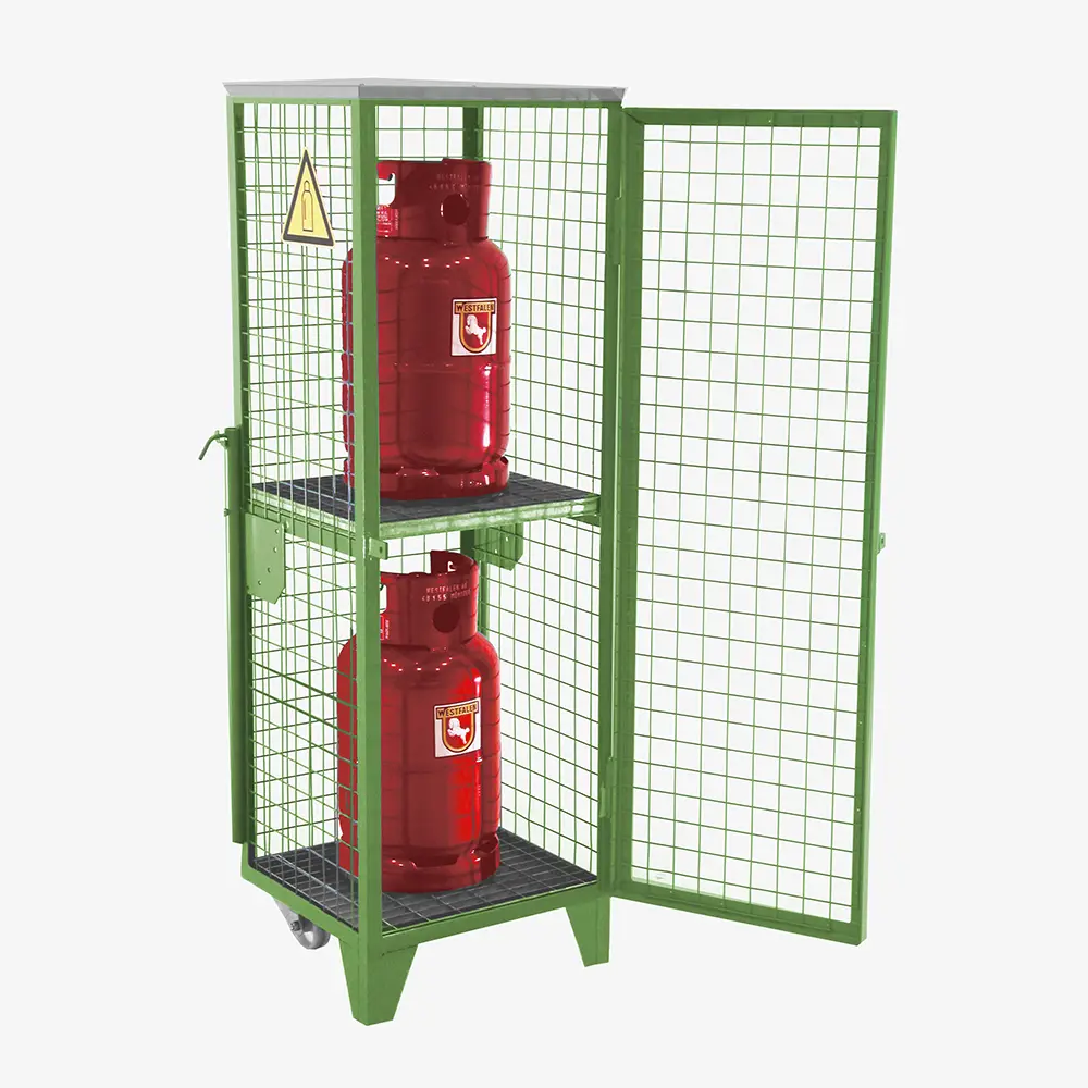 Produktbild von tigerhebezeuge gasflaschen depot gruen lackiert typ GFD R 2 GRUEN 01 x