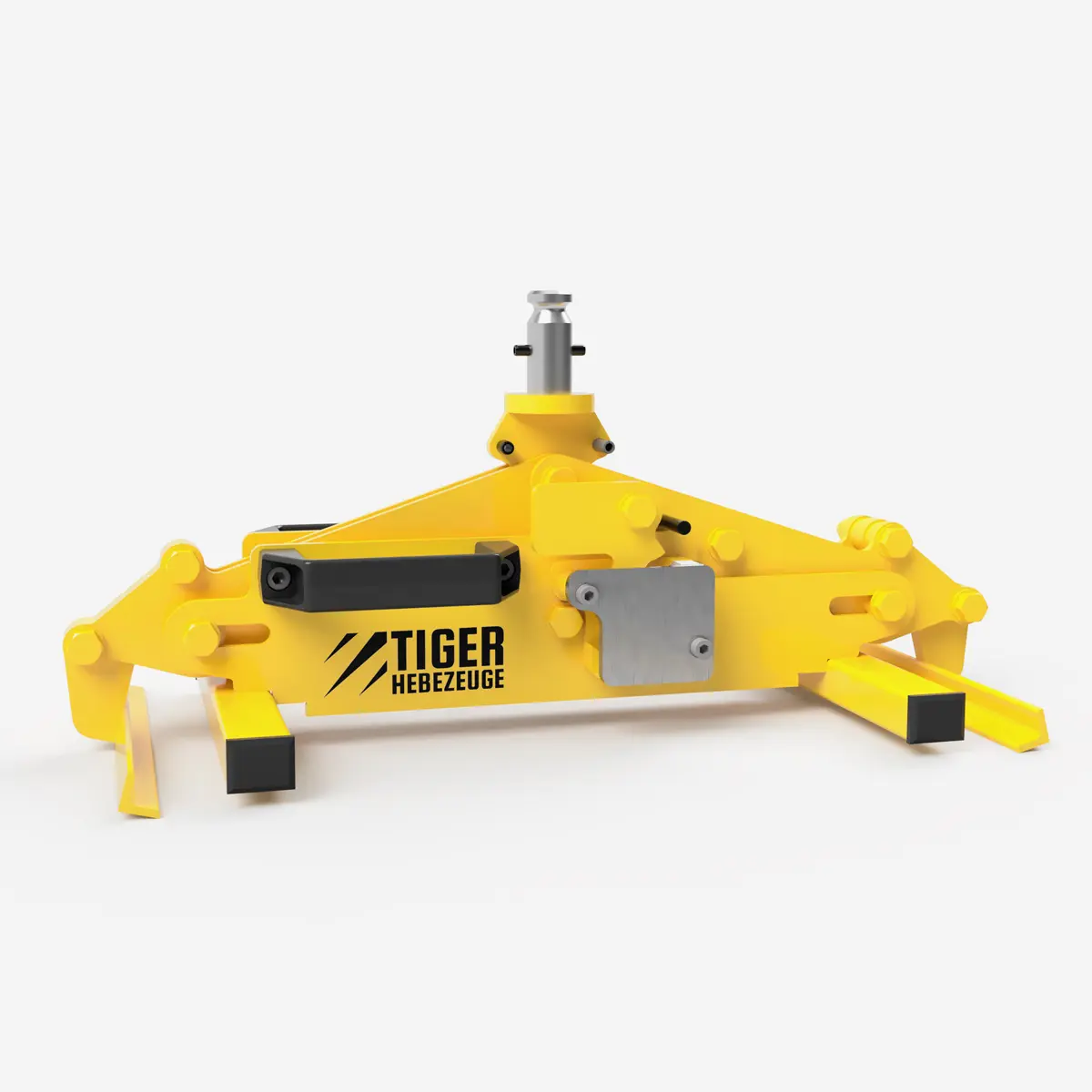 Produktbild von Kastenaußengreifer mit Taktautomatik und Kupplungsstift zum Kranen von Kunststoffkisten tigerhebezeuge-kastengreifer-mit-taktautomatik-und-manukuppler-typ-KaX-005-310-A01-TA-M