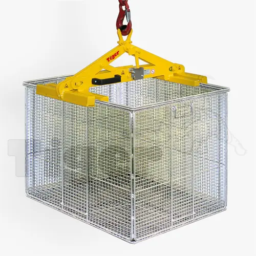 TigerHebezeuge-Shop Sonder-Hebegreifer Sonder-Kastengreifer für Drahtkörbe