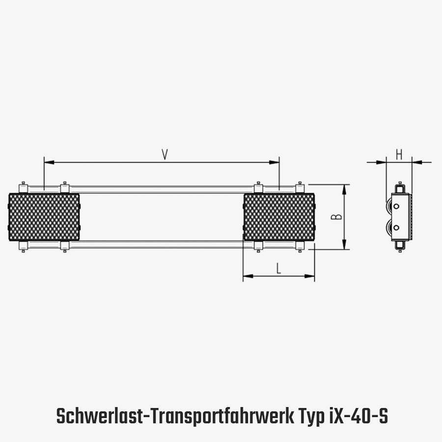 Technisches Bild für tigerhebezeuge-schwerlast-transportfahrwerk-typ-iX-40-S-zeichnung