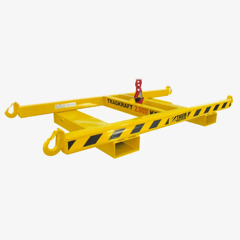 Produktbild von Tiger Sonder-Big-Bag-Staplertraverse mit Seitenhaken, Auflagevorrichtung und Staplertaschen "tiger-sonder-big-bag-traverse-in-niedrigbauweise-fuer-kran-und-stapler-typ-BBQ-S-1,5-0,9-1,565-GT06