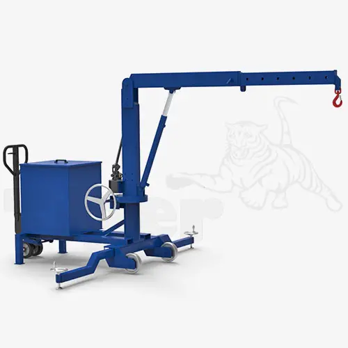 Produktbild von Werkstatt-Drehkran mit drehbarer Kransäule, handverfahrbar Serie KR-F-DR werkstatt-drehkran-kr-f-100-dr